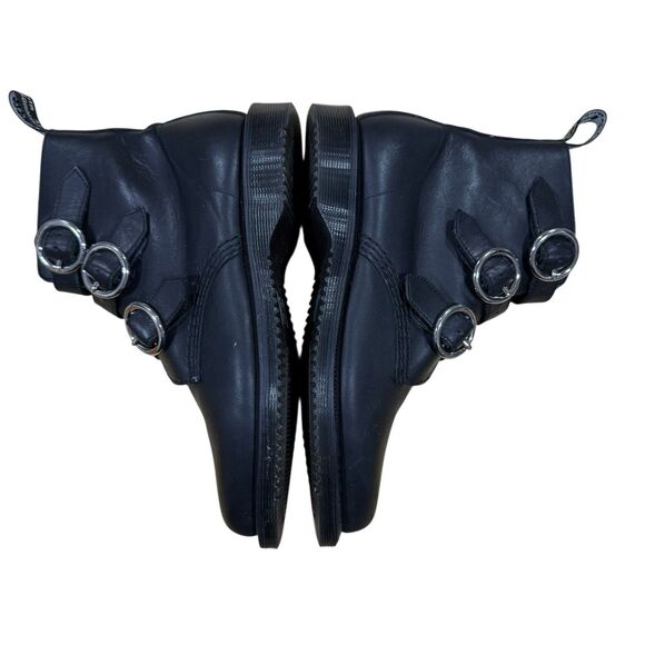 Dr. Martens Maudie Womens Size 5 Black Leather Short Buckle Boots EU 36 - Picture 5 of 12